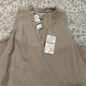 New with tags. Sleeveless linen Tommy Bahama dress.